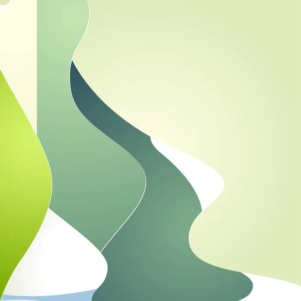 Abstrato ondas verdes fundo — Vetor de Stock