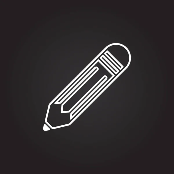 Plochý Design ikona tužky — Stockový vektor