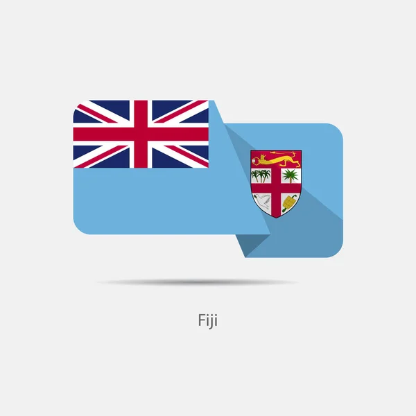 Logotipo de la bandera nacional fiji — Vector de stock