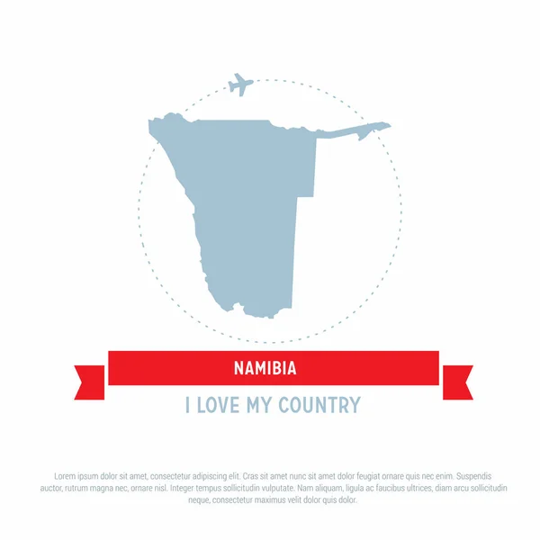 Namibia mapa icono — Vector de stock