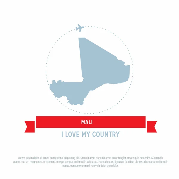 Значок карты Мали — стоковый вектор