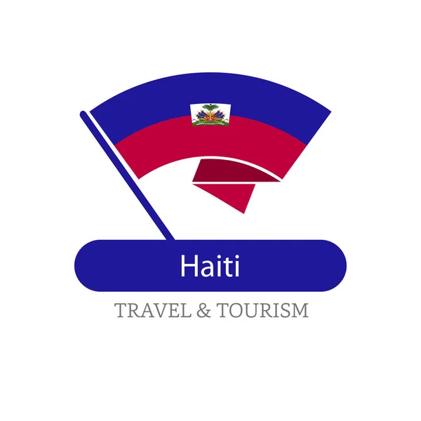 Logo du drapeau national haiti — Image vectorielle