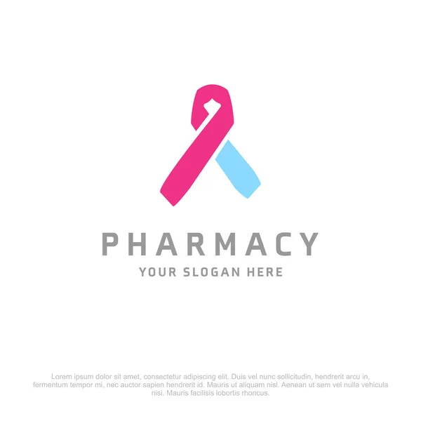 Szabad hely a szöveg gyógyszertár logó — Stock Vector