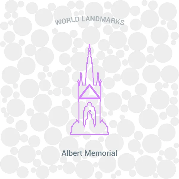 Single monument flat icon — Stock Vector