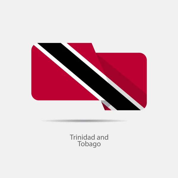 Trinidad e Tobago logo della bandiera nazionale — Vettoriale Stock