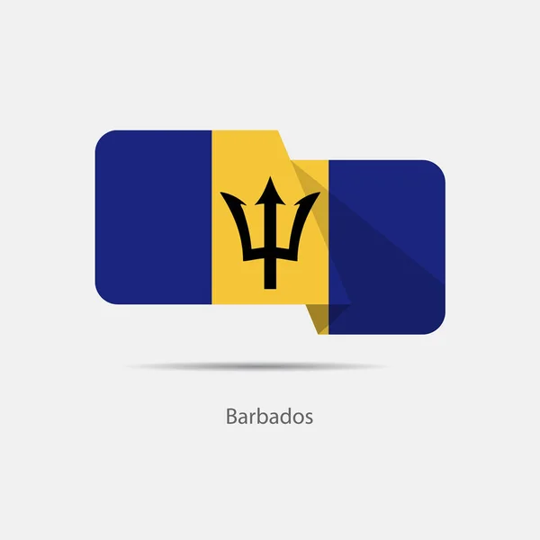 Logo der Nationalflagge von Barbados — Stockvektor