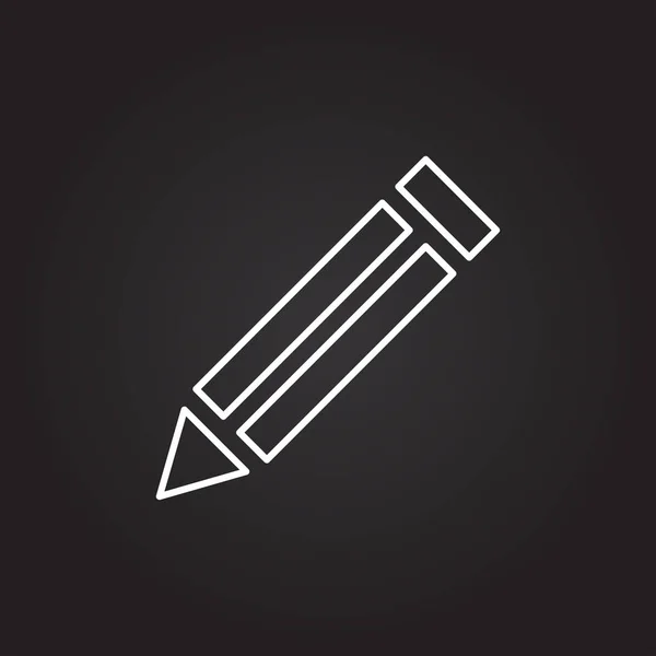 Ícone do sinal do lápis — Vetor de Stock
