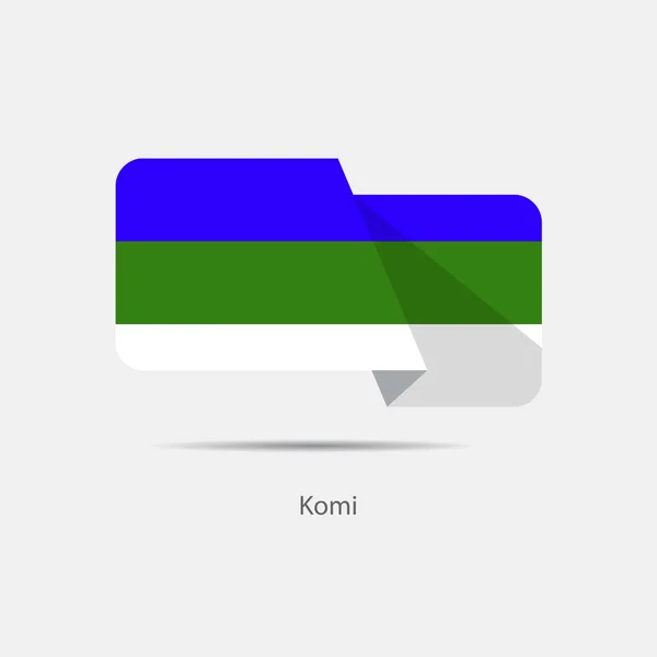 Logo státní vlajka Komi — Stockový vektor