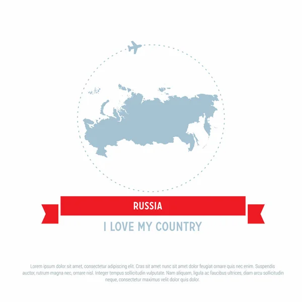 Rússia mapa ícone —  Vetores de Stock