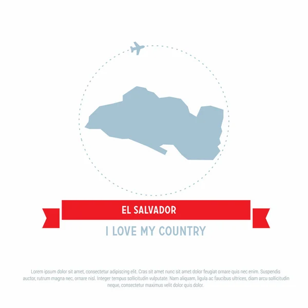 Ελ Σαλβαδόρ εικονίδιο χάρτη — Διανυσματικό Αρχείο