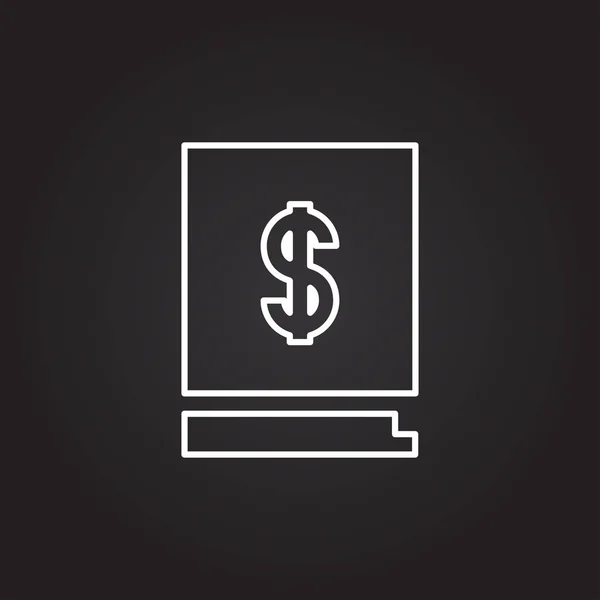 Dollar geld pictogram — Stockvector