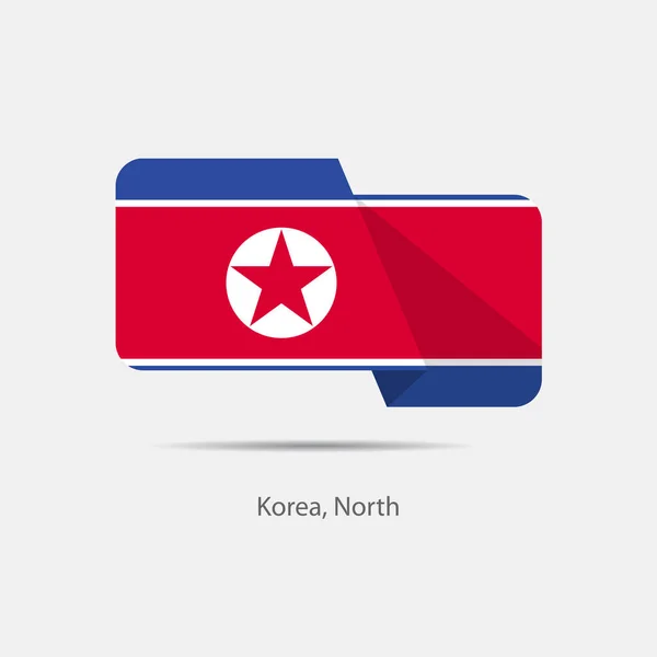 Logótipo da bandeira nacional da Coreia do Norte —  Vetores de Stock
