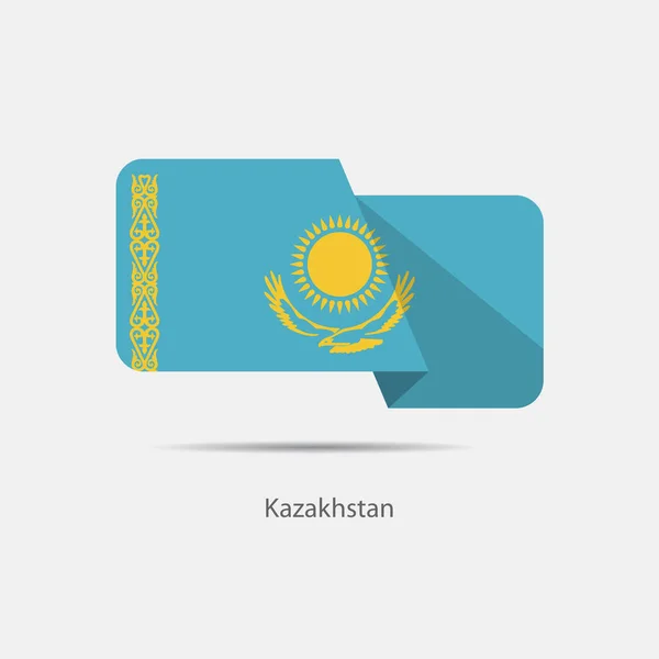 Logo bandiera nazionale del Kazakistan — Vettoriale Stock