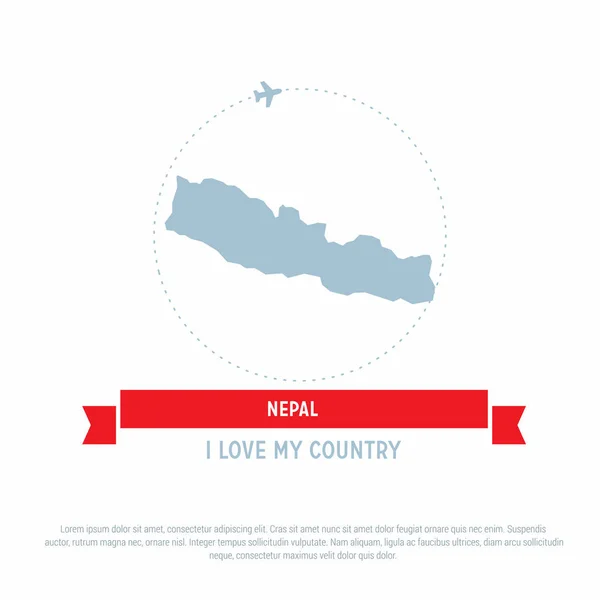 Nepal mapa icono — Archivo Imágenes Vectoriales