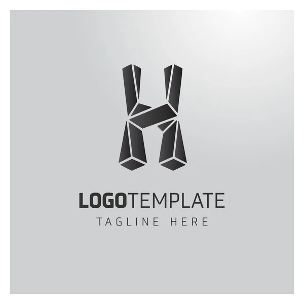 Design del logo aziendale con lettera H — Vettoriale Stock