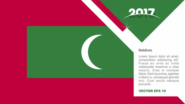 Logo du drapeau national des Maldives — Image vectorielle