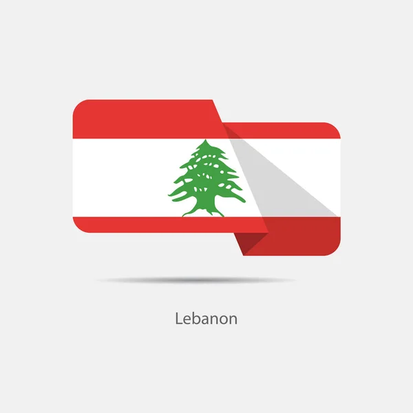 Logo flagi narodowej Libanu — Wektor stockowy