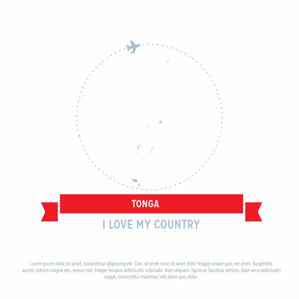 Tonga Haritası simgesini — Stok Vektör