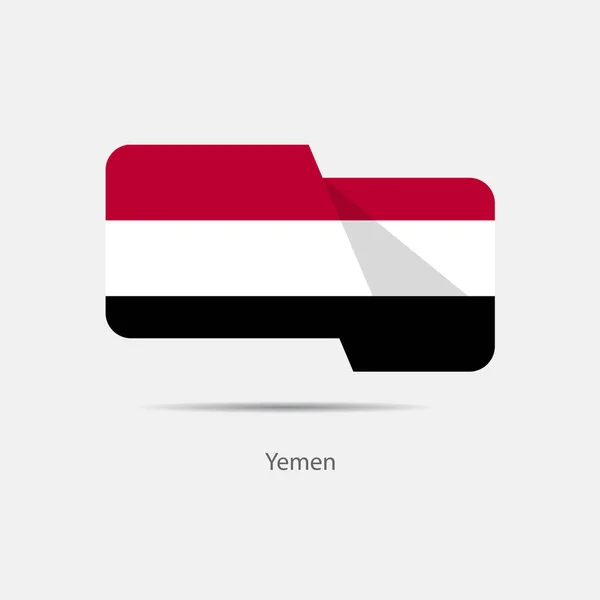 Jemen flagga logo — Stock vektor