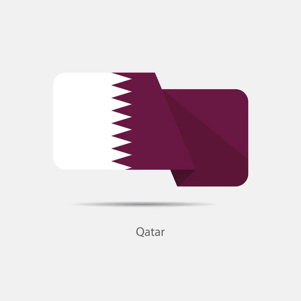 卡塔尔国旗徽标 — 图库矢量图片