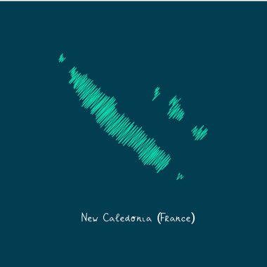 Dünya harita illüstrasyon, Yeni Kaledonya