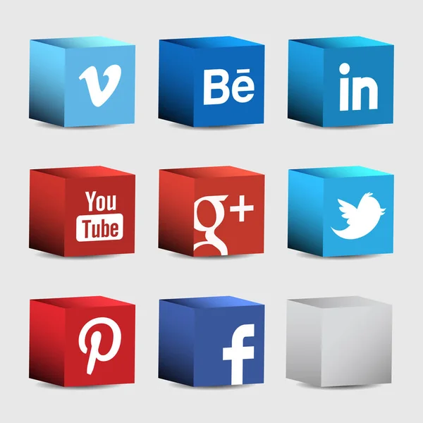 Sociala webben ikoner anger — Stock vektor
