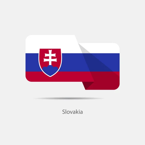 Eslovaquia bandera nacional logo — Vector de stock