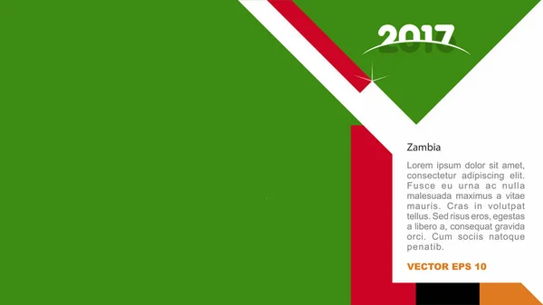 Logo du drapeau national de Zambie — Image vectorielle