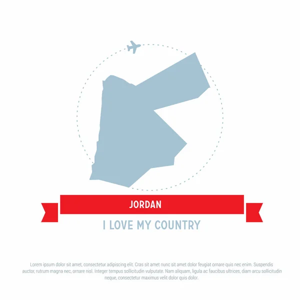 Jordanie icône de carte — Image vectorielle
