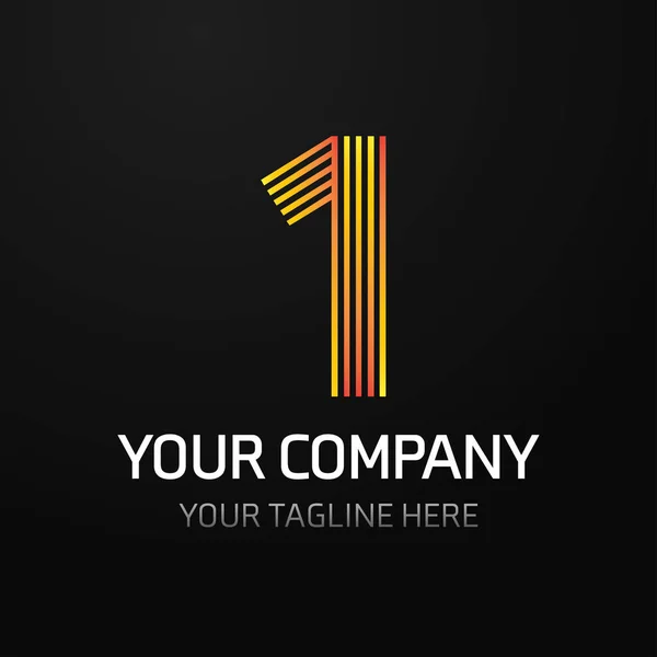 Il logo della tua azienda con numero — Vettoriale Stock
