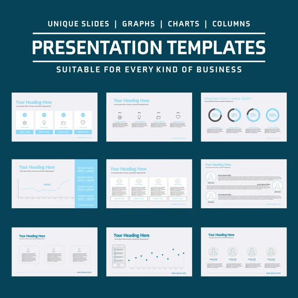 Üzleti bemutató-sablonok — Stock Vector