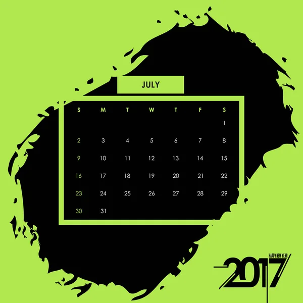 Icon of brush calendar — Stock Vector