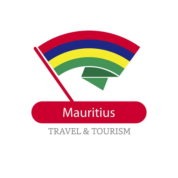 Logotipo da bandeira nacional mauritius —  Vetores de Stock