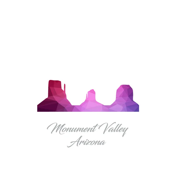 flat icon of polygonal monument