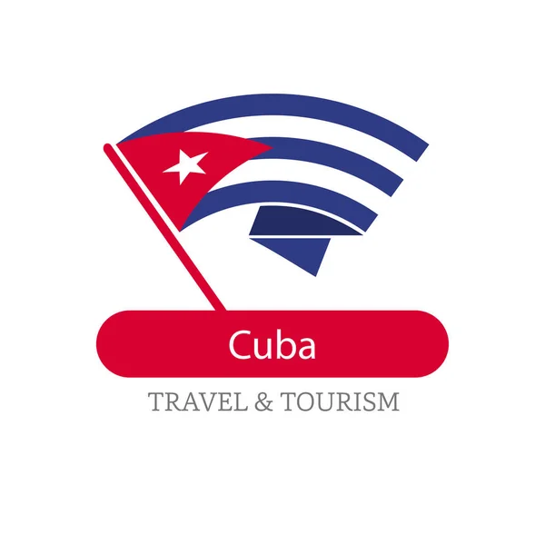 Cuba logo drapeau national — Image vectorielle