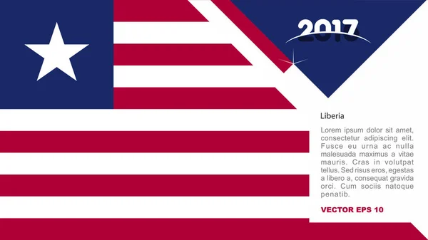 Liberias flagga logo — Stock vektor