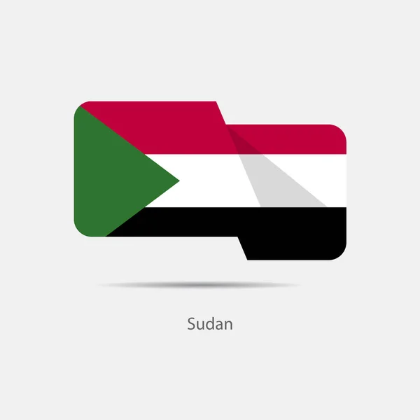 Sudan ulusal bayrak logosu — Stok Vektör