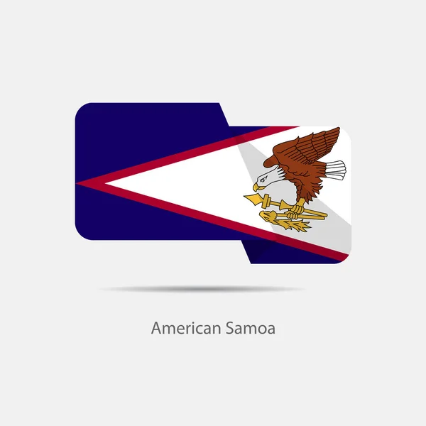 Americká Samoa státní vlajka logo — Stockový vektor