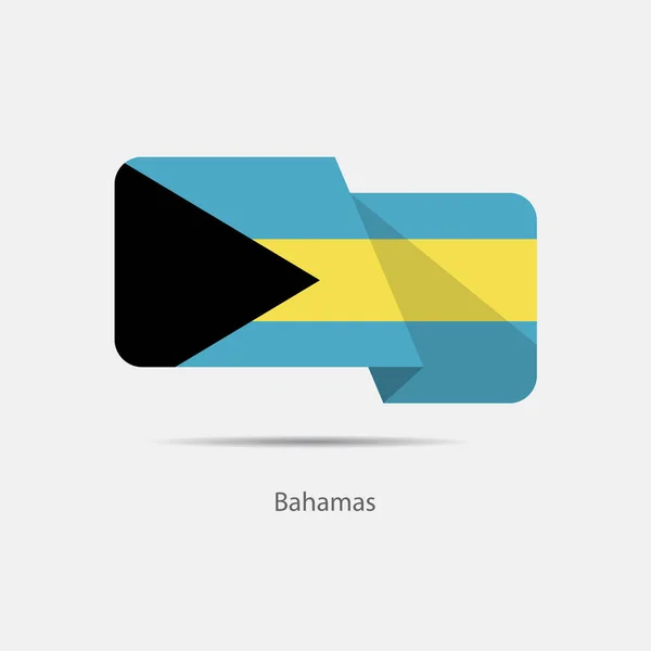 Bahamas flagga logo — Stock vektor