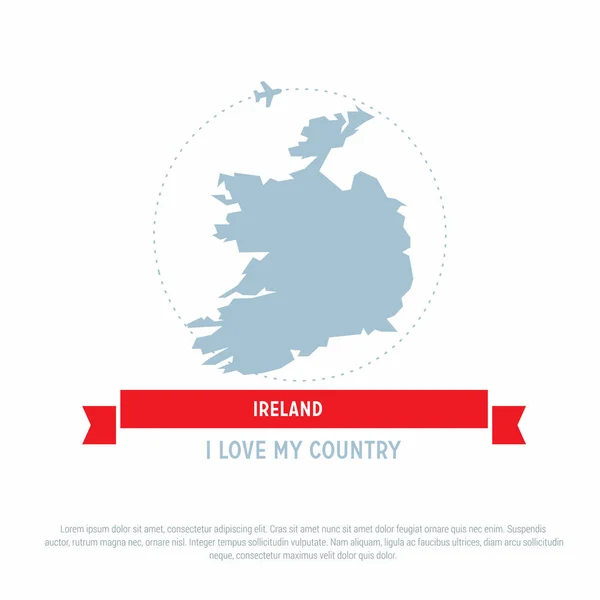 Значок карта Ірландії — стоковий вектор
