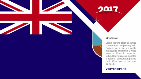 Logotipo da bandeira nacional Montserrat —  Vetores de Stock