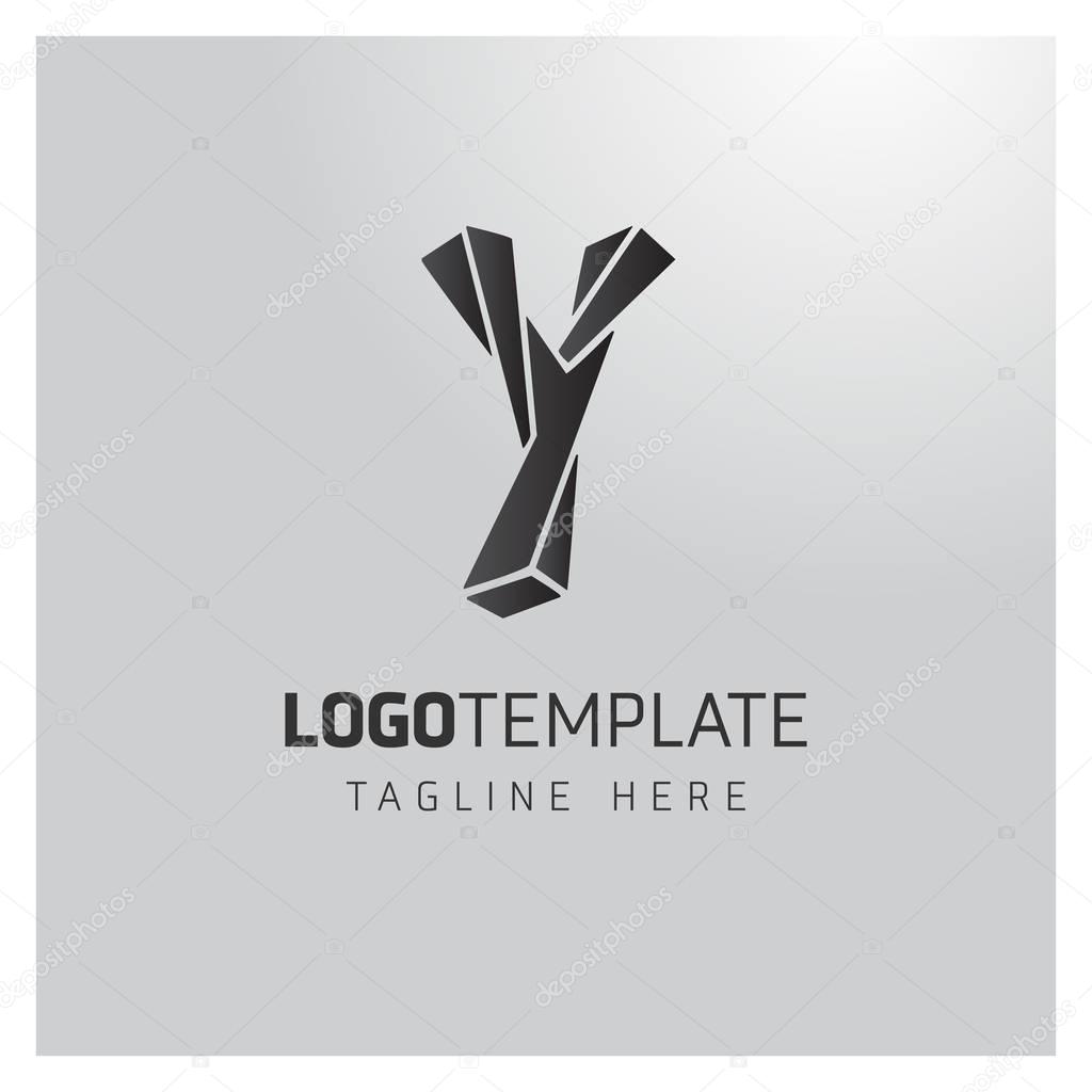 Business Logo Design with Letter Y, Vector illustration