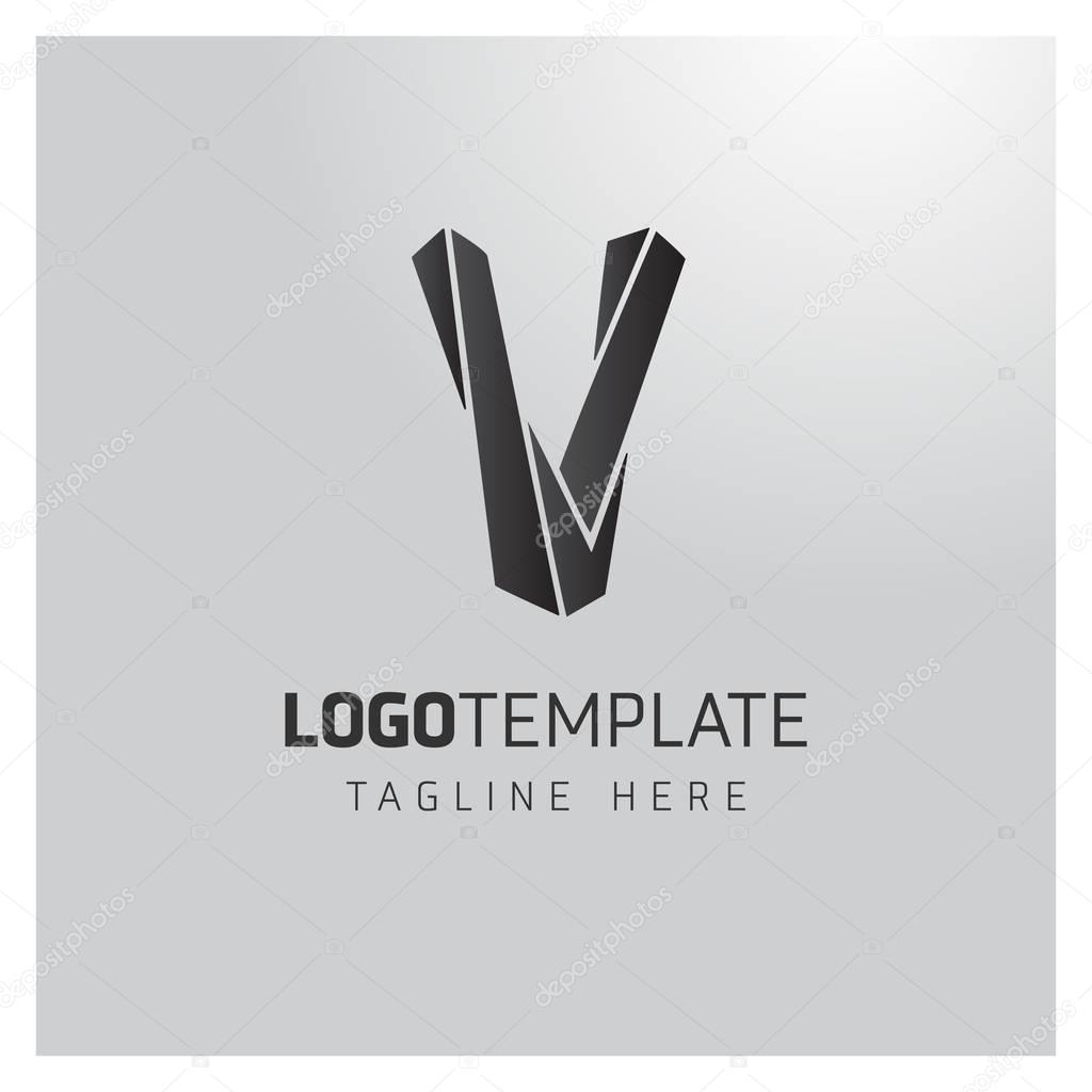 Business Logo Design with Letter V, Vector illustration