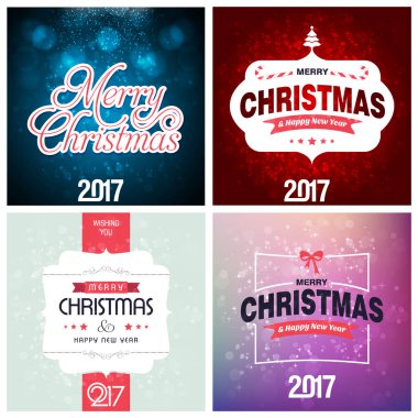 2017 mutlu yeni yıl kartları ayarla