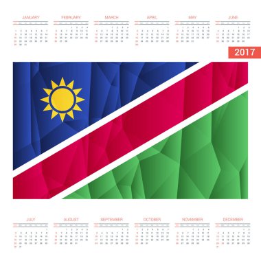 2017 takvim Namibya bayrak ile