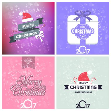 2017 mutlu yeni yıl kartları ayarla