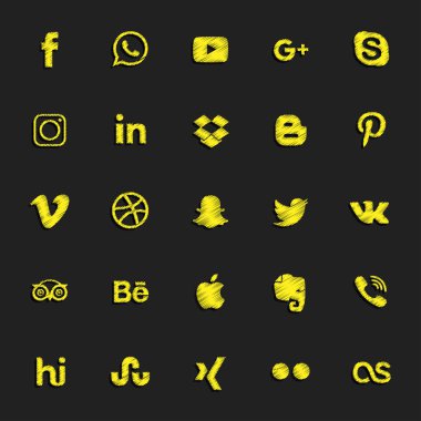 Sosyal Web Icons Set
