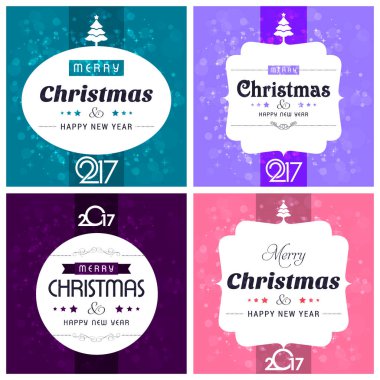 2017 mutlu yeni yıl kartları ayarla