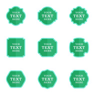 rozetleri ve Etiketler kümesi