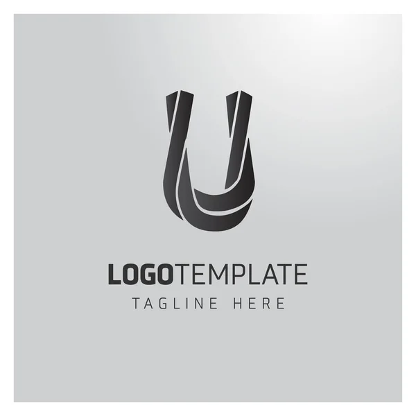 Business Logo Design met de Letter U — Stockvector